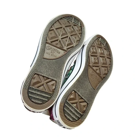 Converse Chuck Taylor All Star Skull Floral Watercolor High Top Mens 5 Womens 7 - Picture 6 of 12